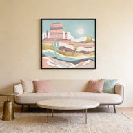 Desert Sun - Matte Canvas, Framed (Multi-color)