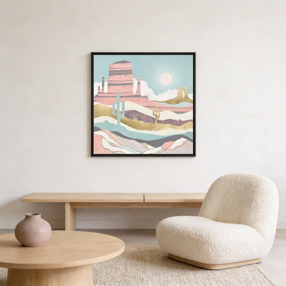 Desert Sun - Matte Canvas, Framed (Multi-color)