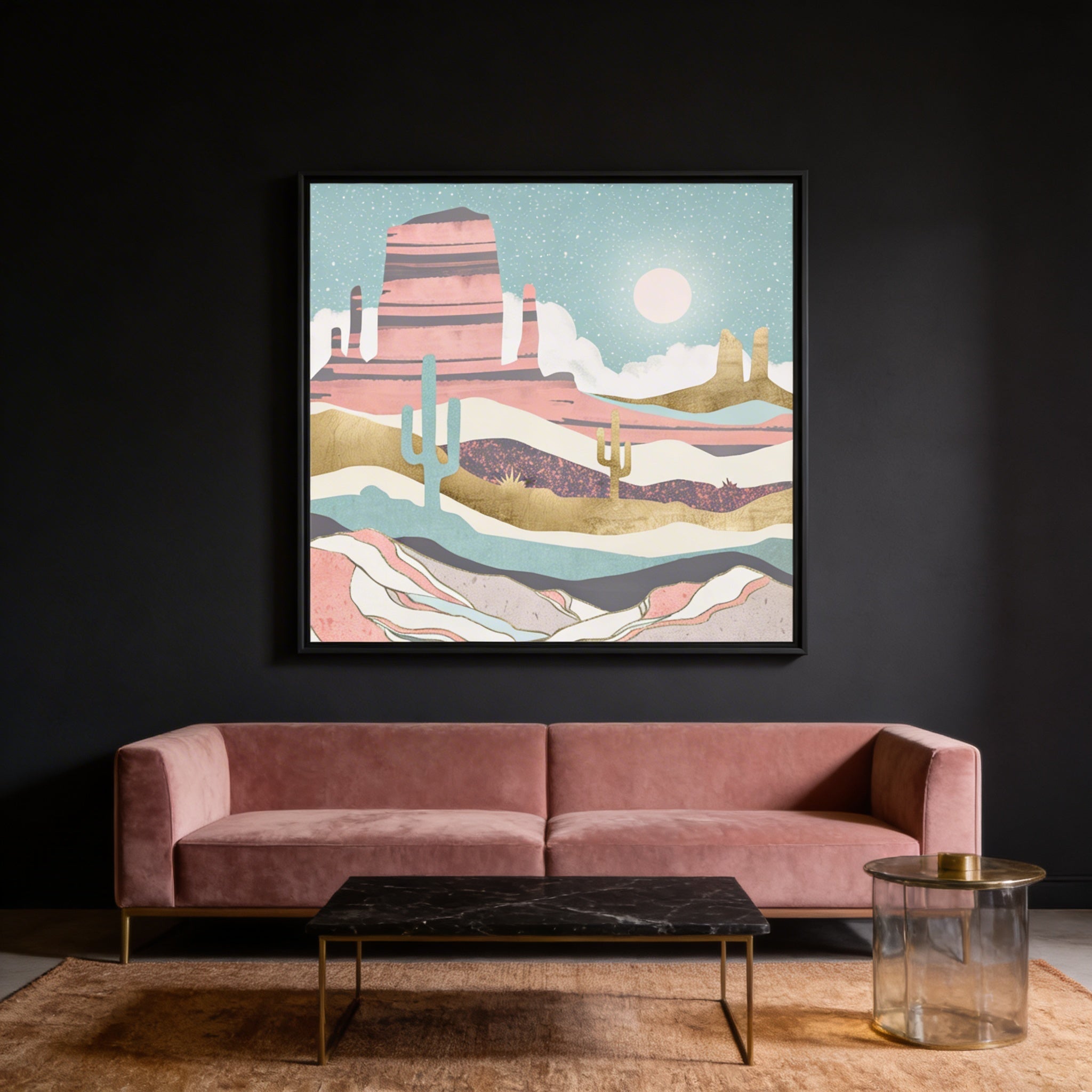 Desert Sun - Matte Canvas, Framed (Multi-color)