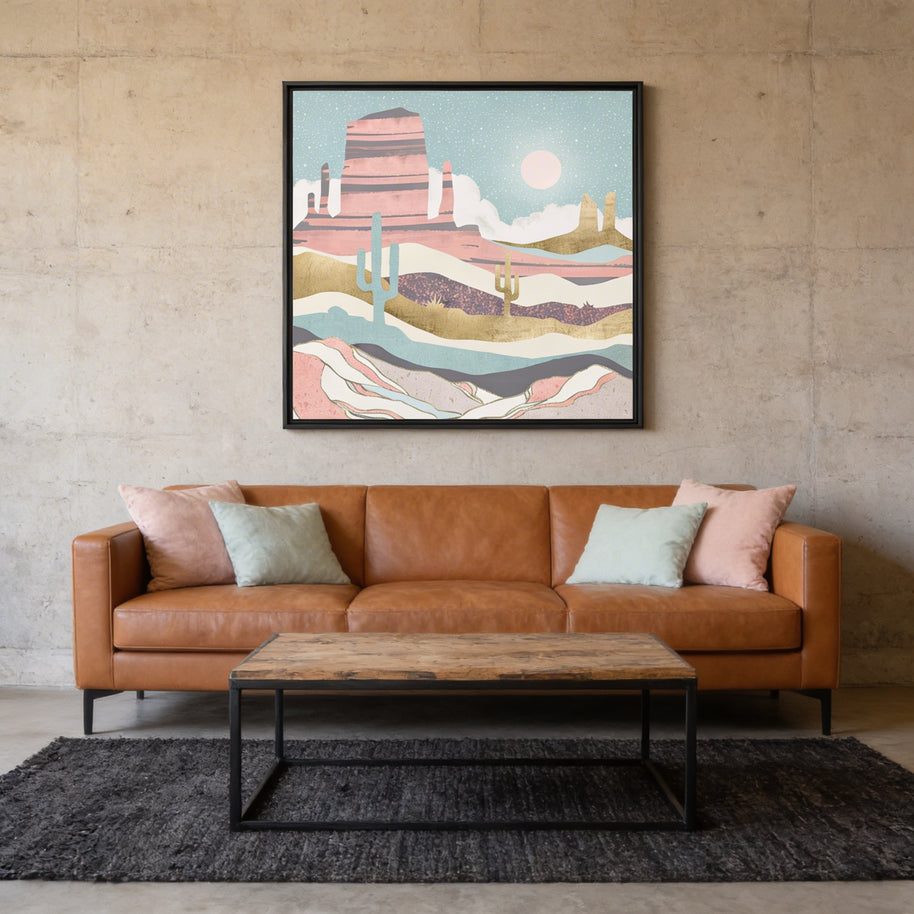 Desert Sun - Matte Canvas, Framed (Multi-color)