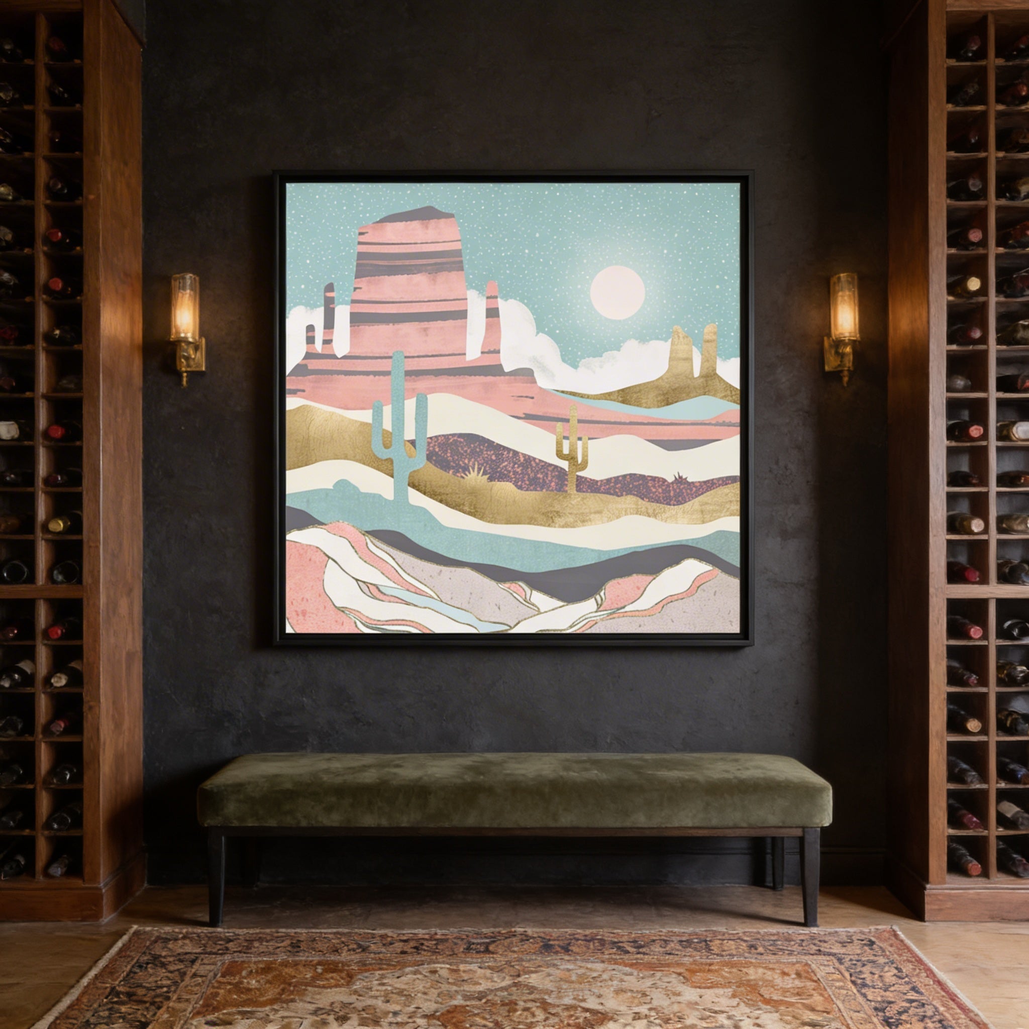 Desert Sun - Matte Canvas, Framed (Multi-color)