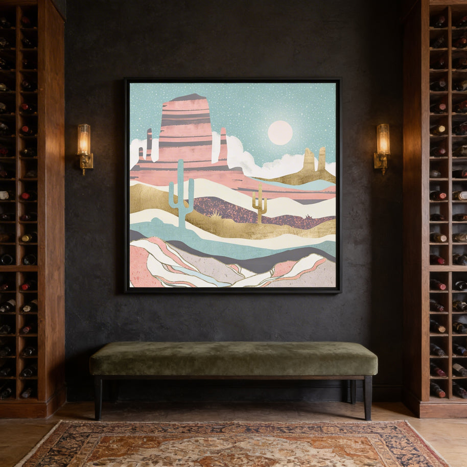 Desert Sun - Matte Canvas, Framed (Multi-color)
