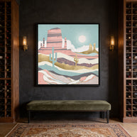 Desert Sun - Matte Canvas, Framed (Multi-color)