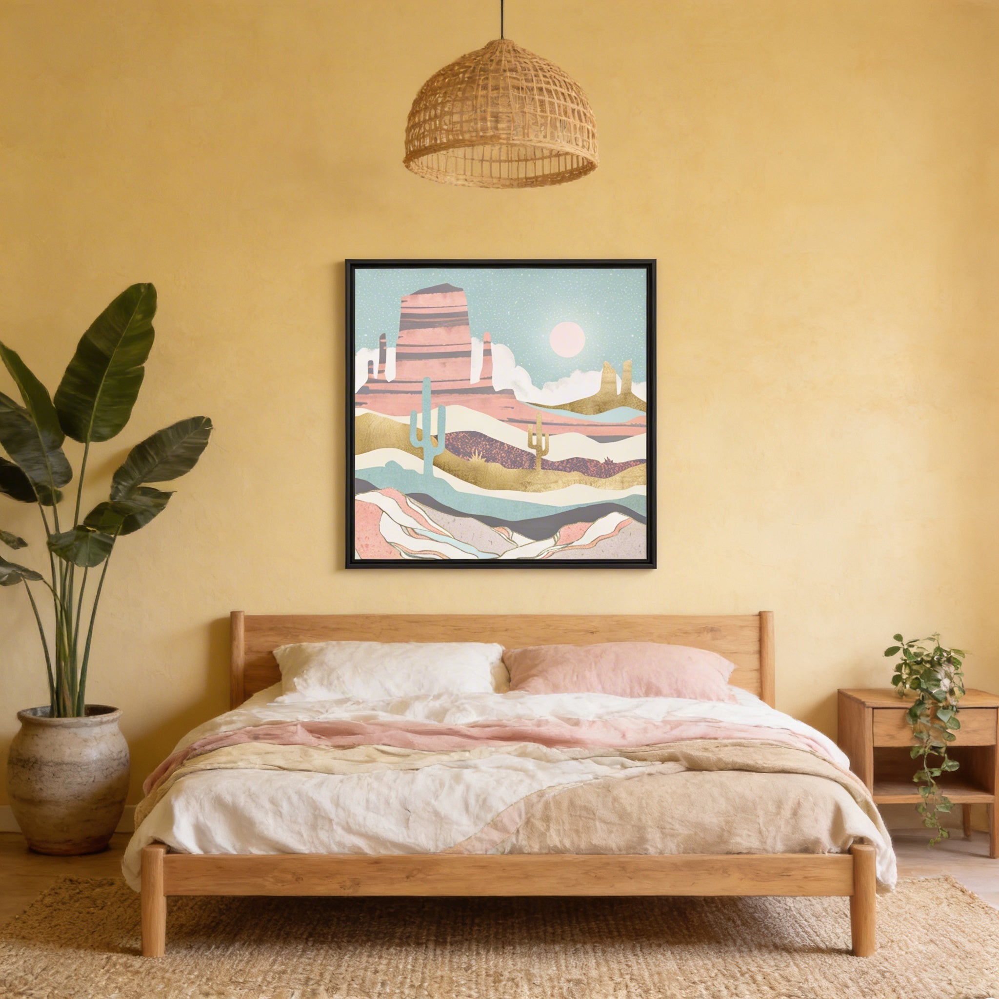 Desert Sun - Matte Canvas, Framed (Multi-color)