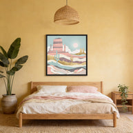 Desert Sun - Matte Canvas, Framed (Multi-color)