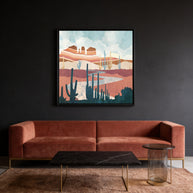 Desert Vista - Matte Canvas, Framed (Multi-color)