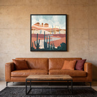 Desert Vista - Matte Canvas, Framed (Multi-color)
