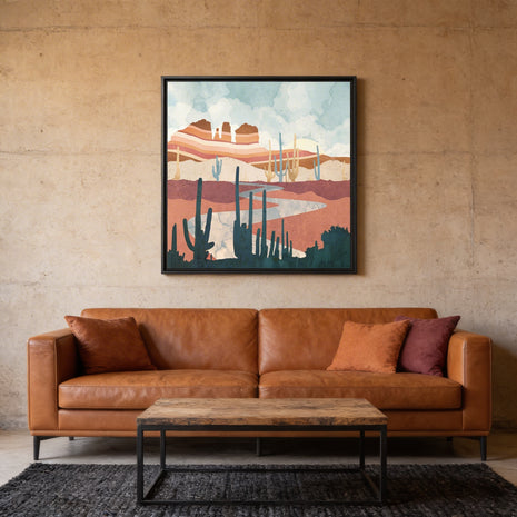 Desert Vista - Matte Canvas, Framed (Multi-color)