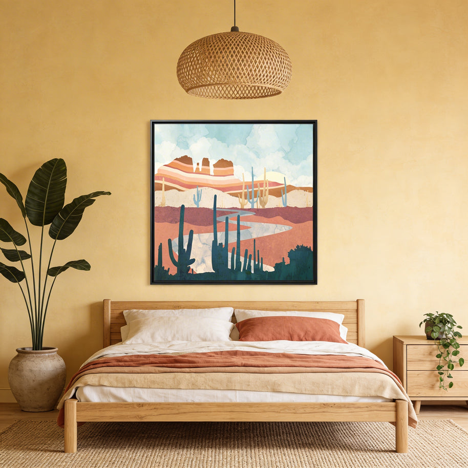 Desert Vista - Matte Canvas, Framed (Multi-color)
