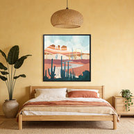 Desert Vista - Matte Canvas, Framed (Multi-color)