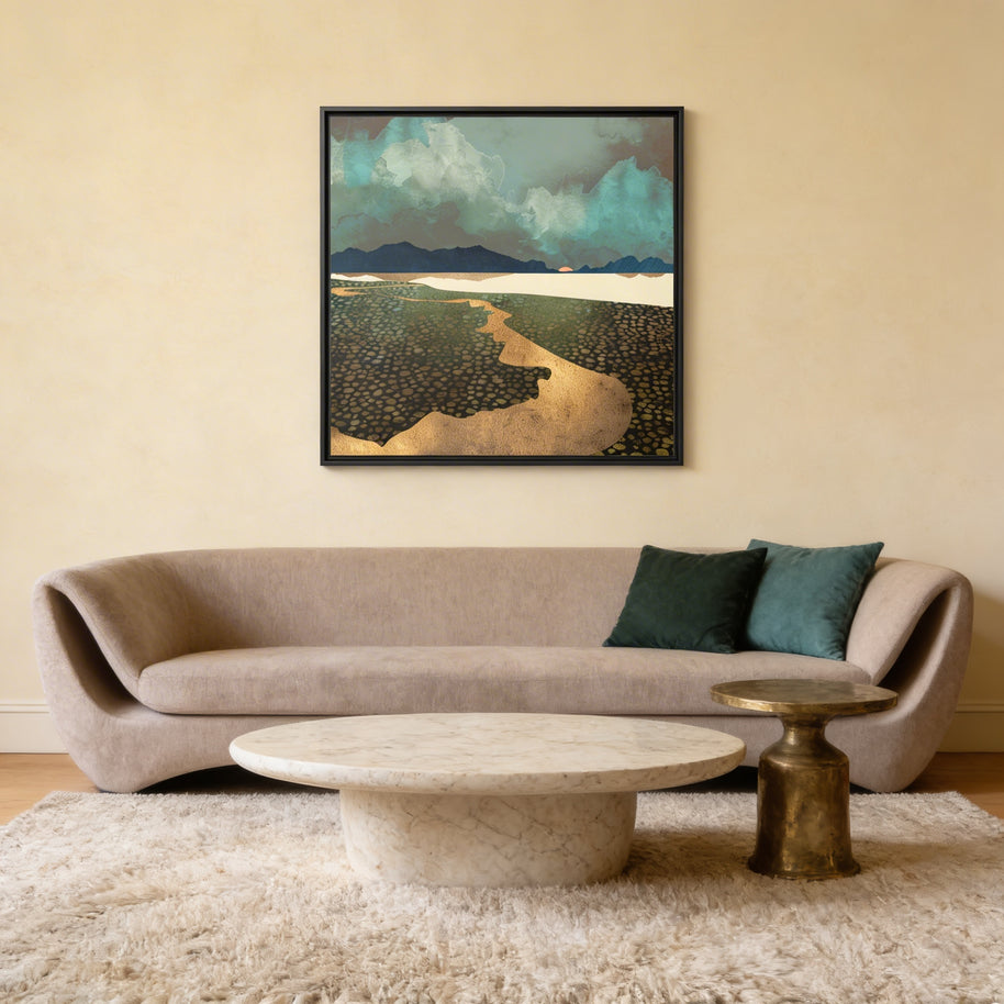 Distant Land - Matte Canvas, Framed (Multi-color)