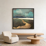 Distant Land - Matte Canvas, Framed (Multi-color)