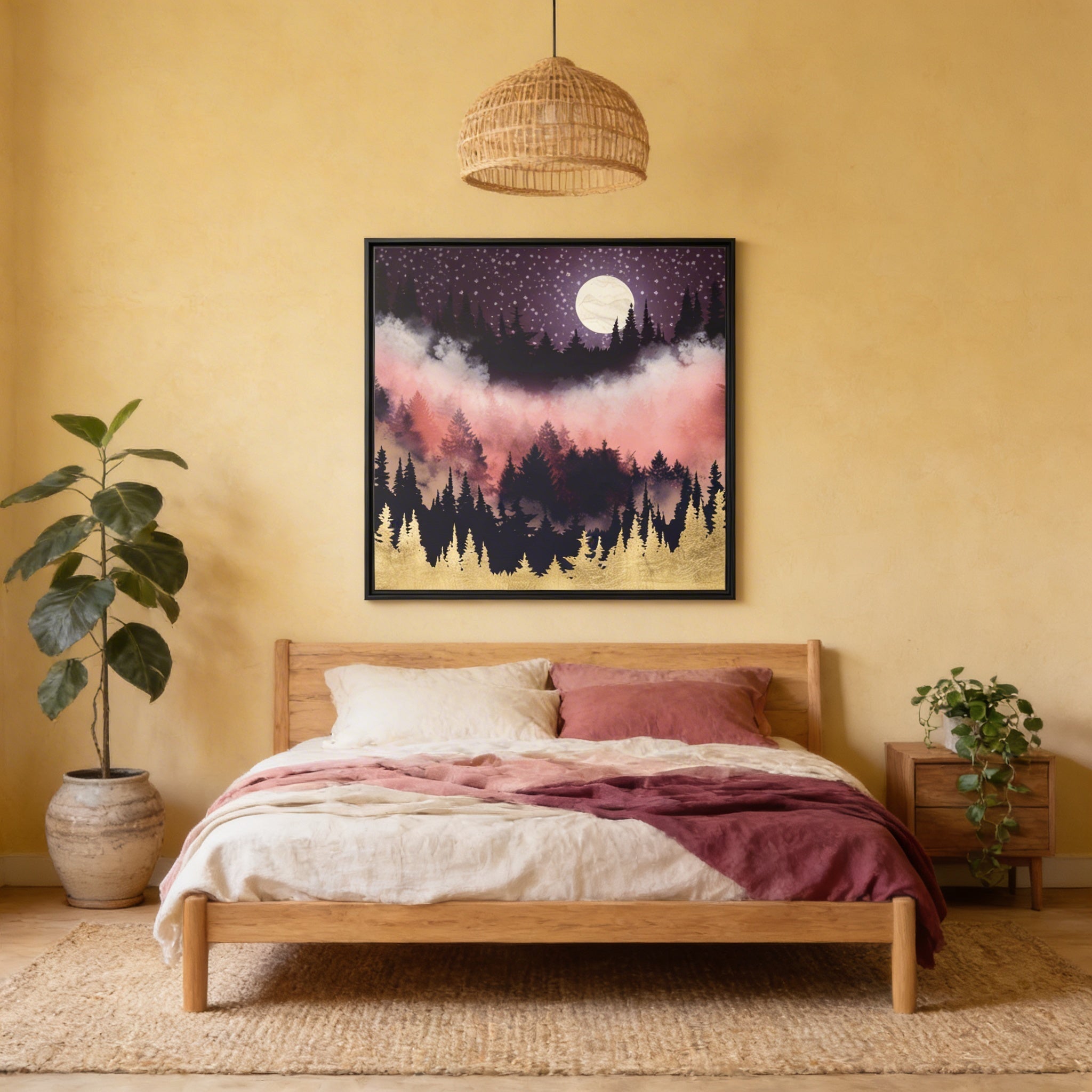 Evening Glow - Matte Canvas, Framed (Multi-color)