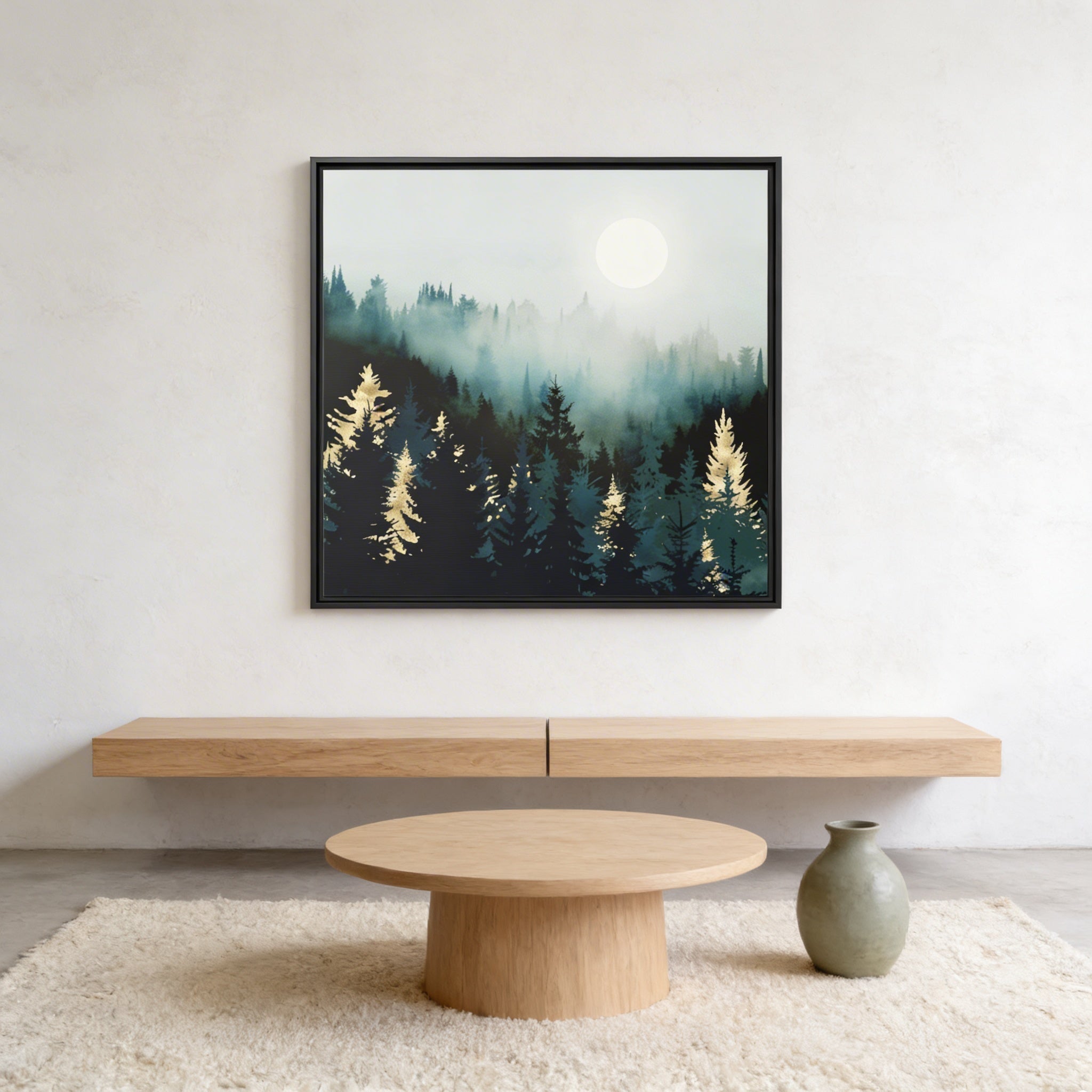 Forest Glow - Matte Canvas, Framed (Multi-color)