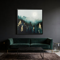 Forest Glow - Matte Canvas, Framed (Multi-color)