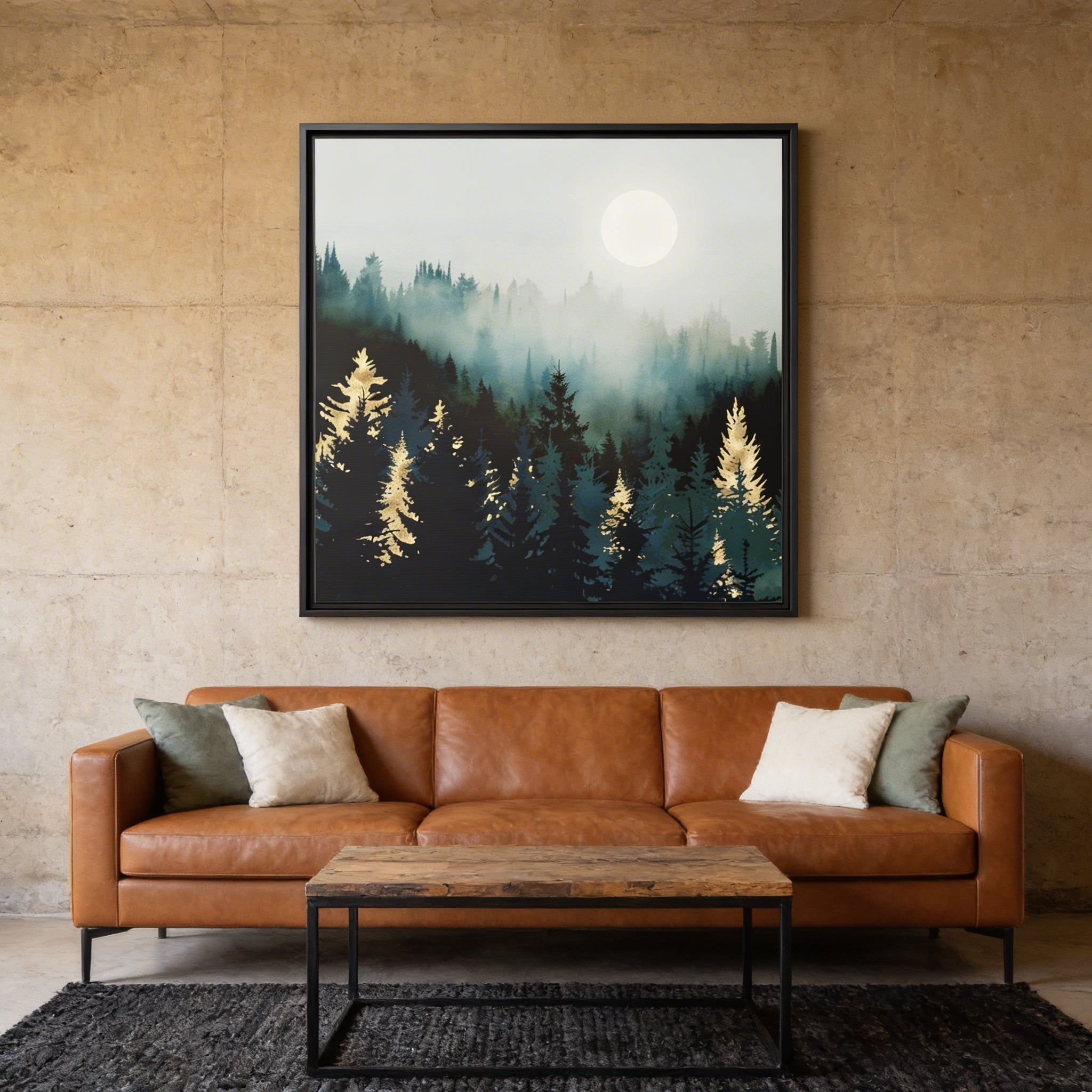 Forest Glow - Matte Canvas, Framed (Multi-color)