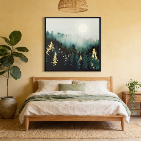 Forest Glow - Matte Canvas, Framed (Multi-color)