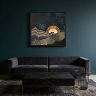 Gold and Silver Fields - Matte Canvas, Framed (Multi-color)