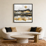 Golden Spring Moon - Matte Canvas, Framed (Multi-color)