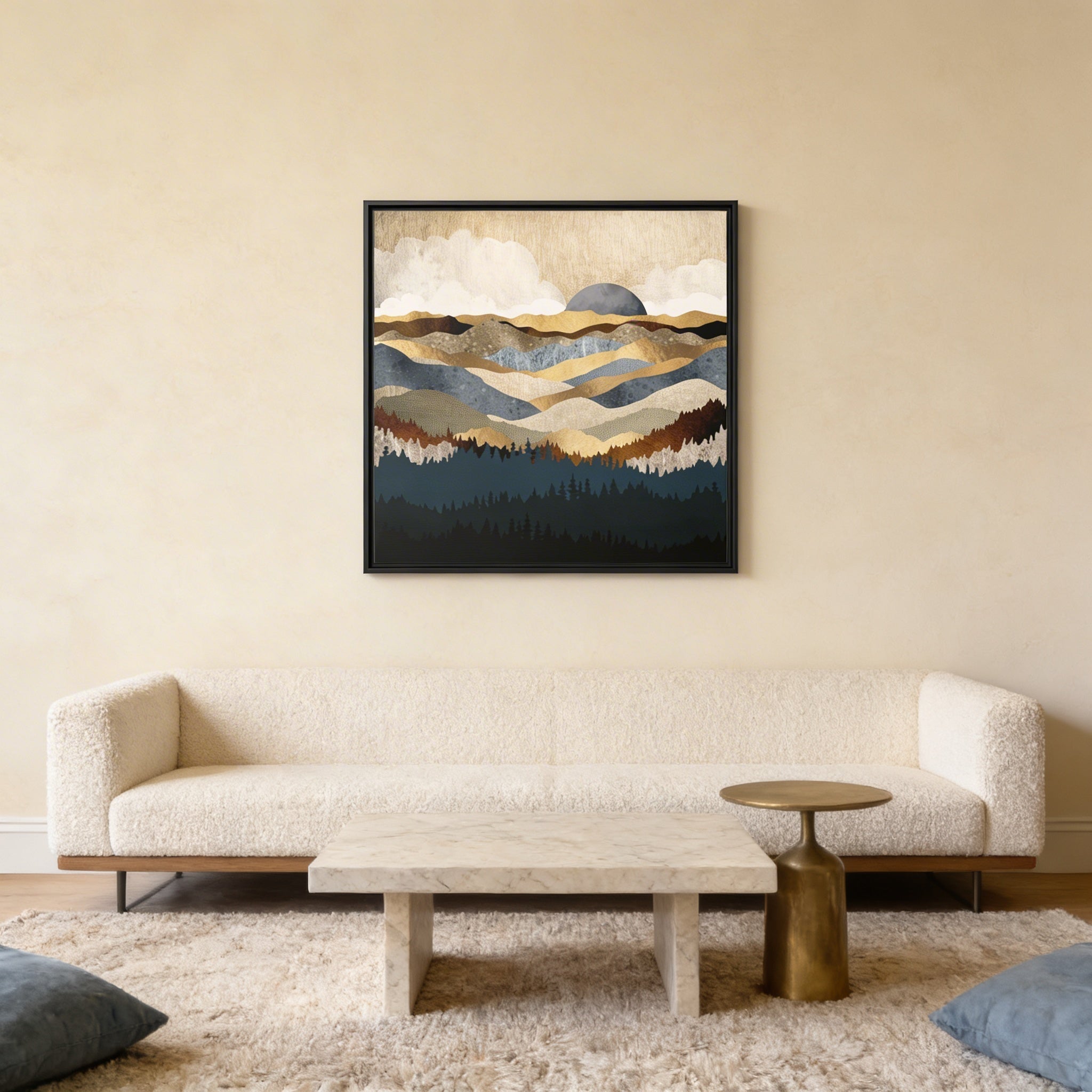 Golden Vista - Matte Canvas, Framed (Multi-color)