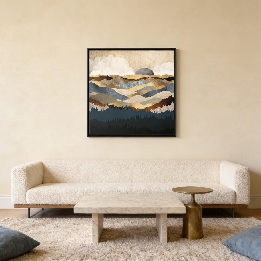 Golden Vista - Matte Canvas, Framed (Multi-color)