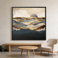 Golden Vista - Matte Canvas, Framed (Multi-color)
