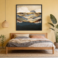Golden Vista - Matte Canvas, Framed (Multi-color)
