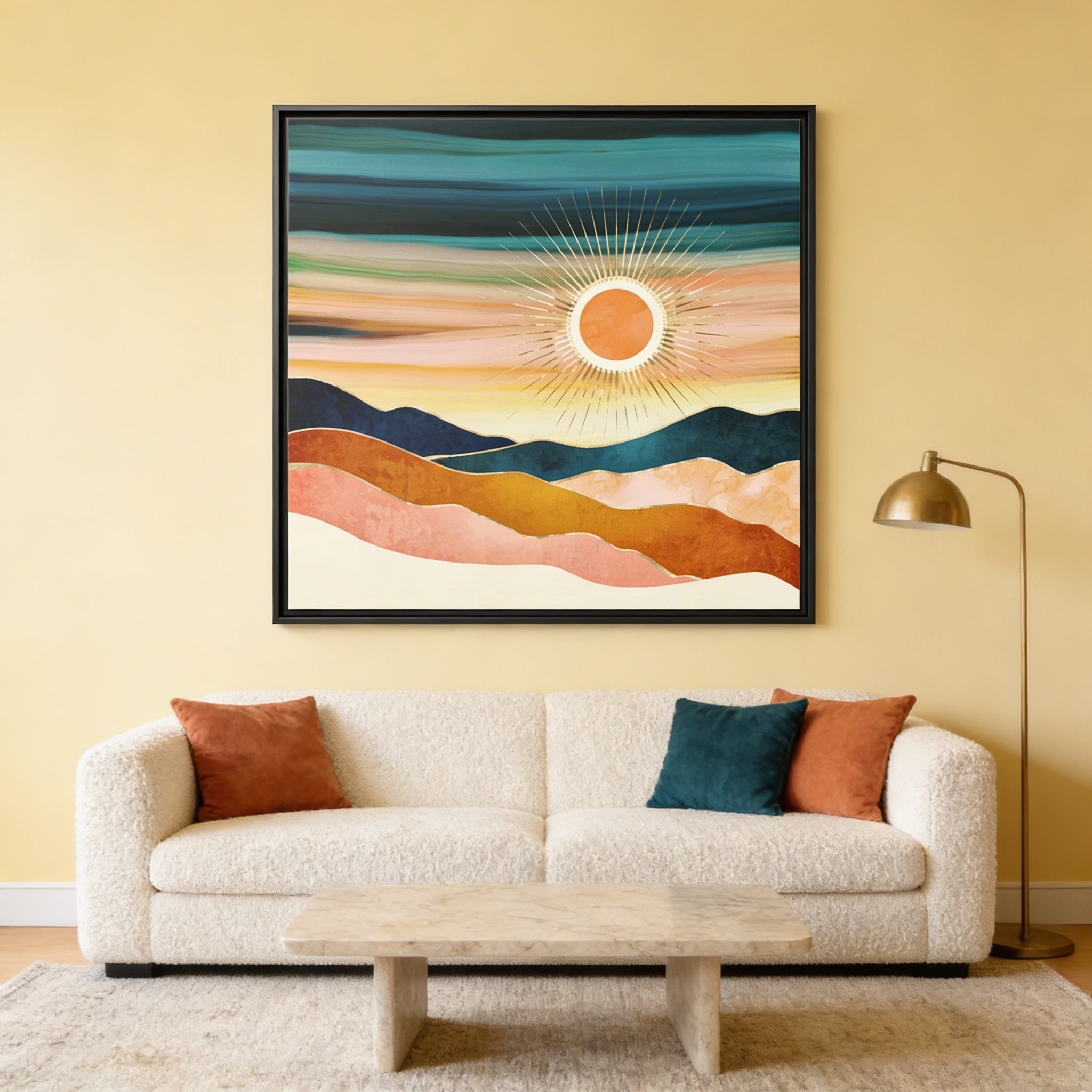 Jewel Dusk - Matte Canvas, Framed (Multi-color)
