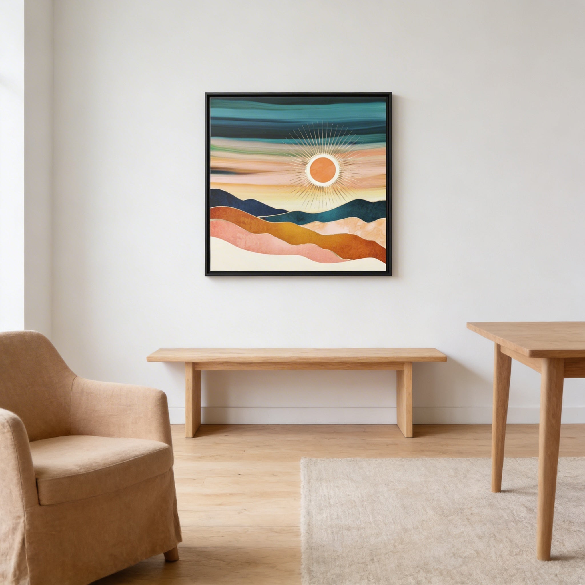 Jewel Dusk - Matte Canvas, Framed (Multi-color)