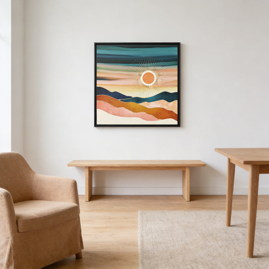 Jewel Dusk - Matte Canvas, Framed (Multi-color)