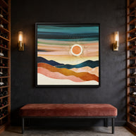 Jewel Dusk - Matte Canvas, Framed (Multi-color)