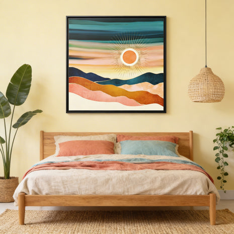 Jewel Dusk - Matte Canvas, Framed (Multi-color)