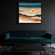 Jewel Dusk - Matte Canvas, Framed (Multi-color)