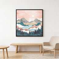 Lake Sunrise - Matte Canvas, Framed (Multi-color)