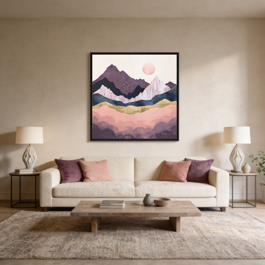 Mauve Mist - Matte Canvas, Framed (Multi-color)
