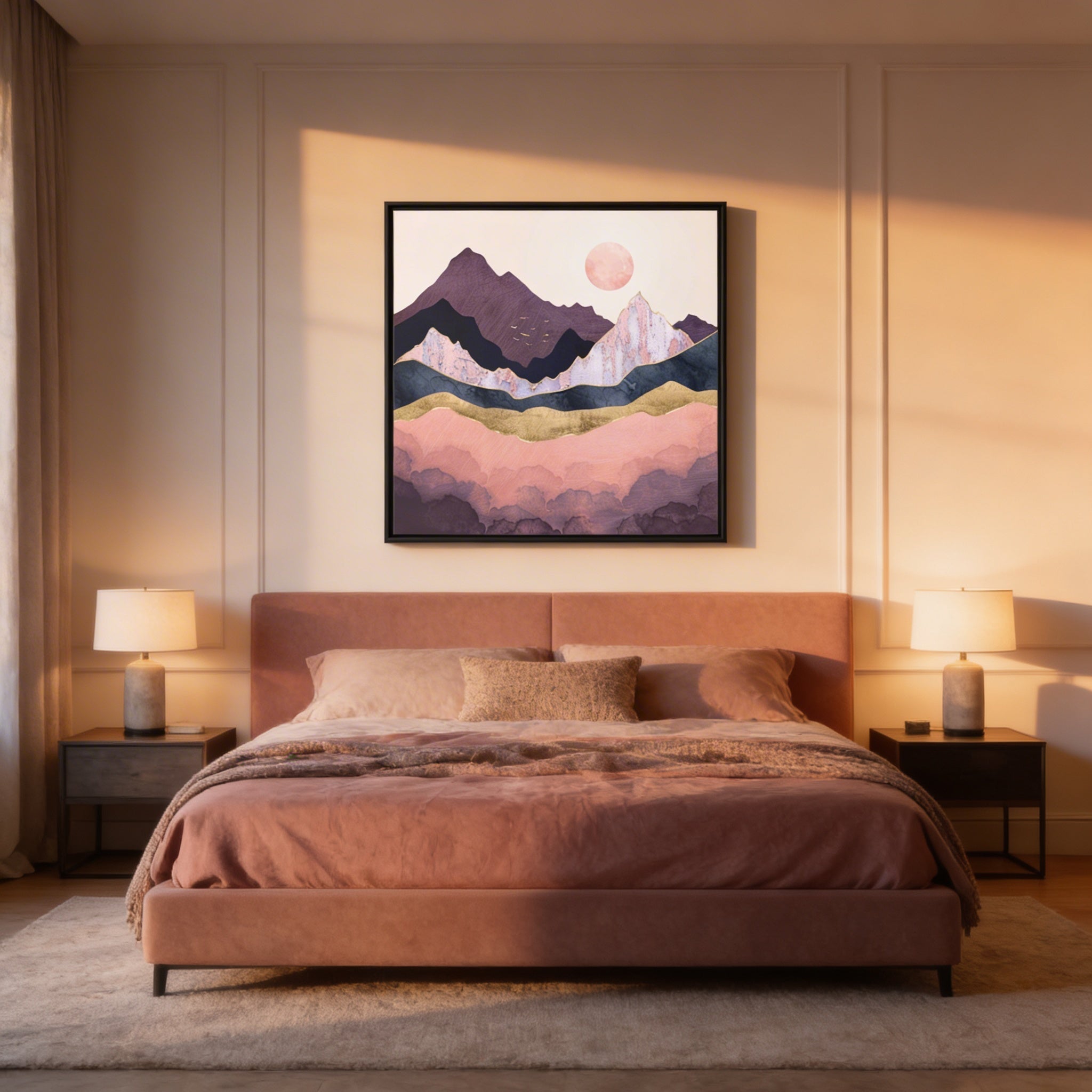 Mauve Mist - Matte Canvas, Framed (Multi-color)
