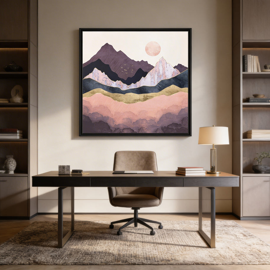 Mauve Mist - Matte Canvas, Framed (Multi-color)