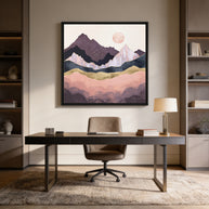Mauve Mist - Matte Canvas, Framed (Multi-color)