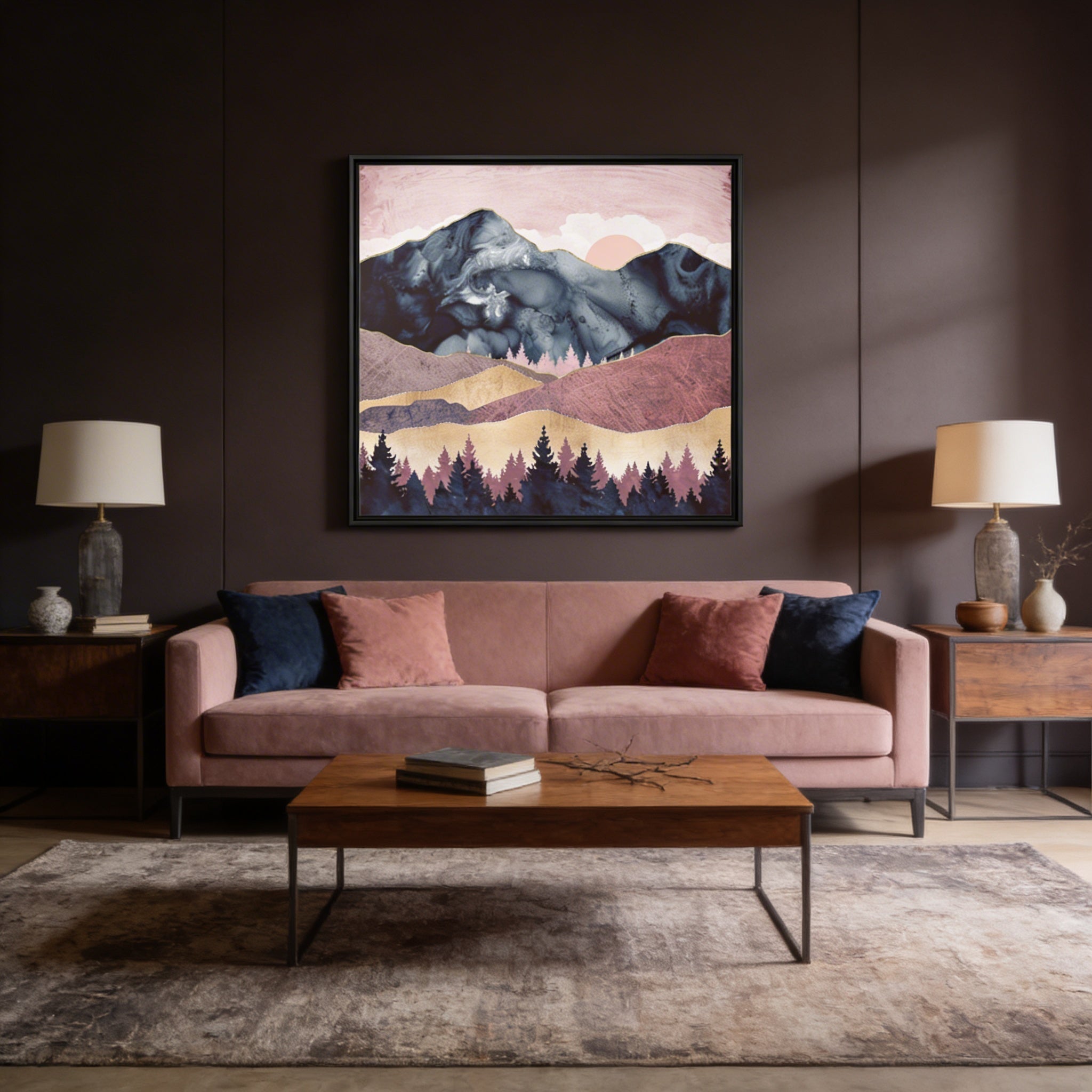 Mauve Vista - Matte Canvas, Framed (Multi-color)