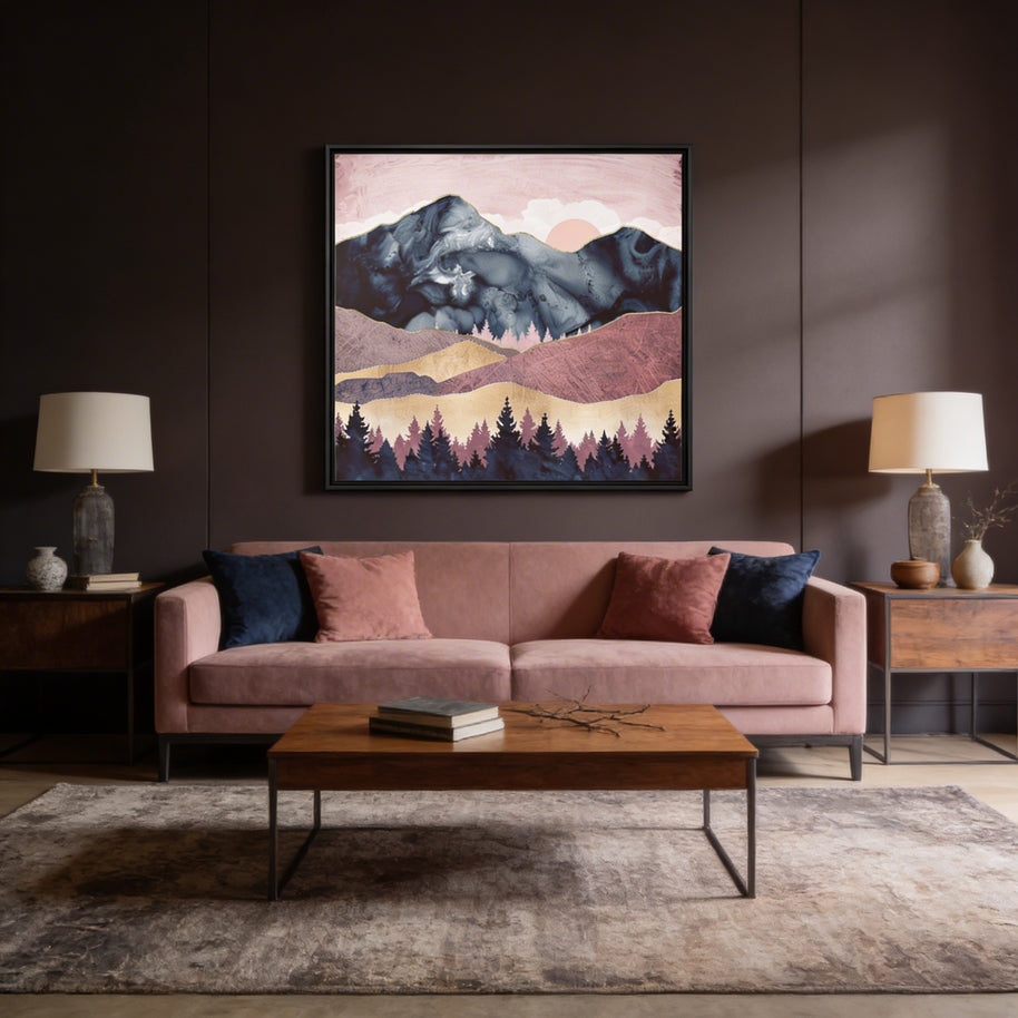 Mauve Vista - Matte Canvas, Framed (Multi-color)