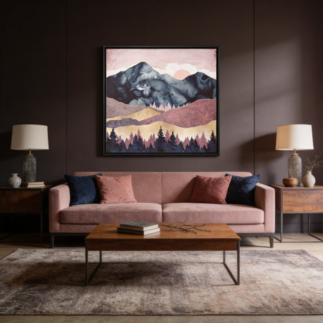 Mauve Vista - Matte Canvas, Framed (Multi-color)