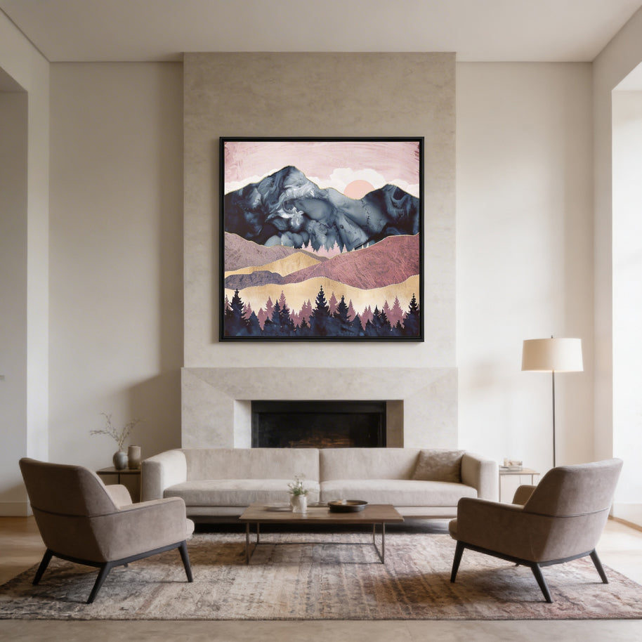 Mauve Vista - Matte Canvas, Framed (Multi-color)