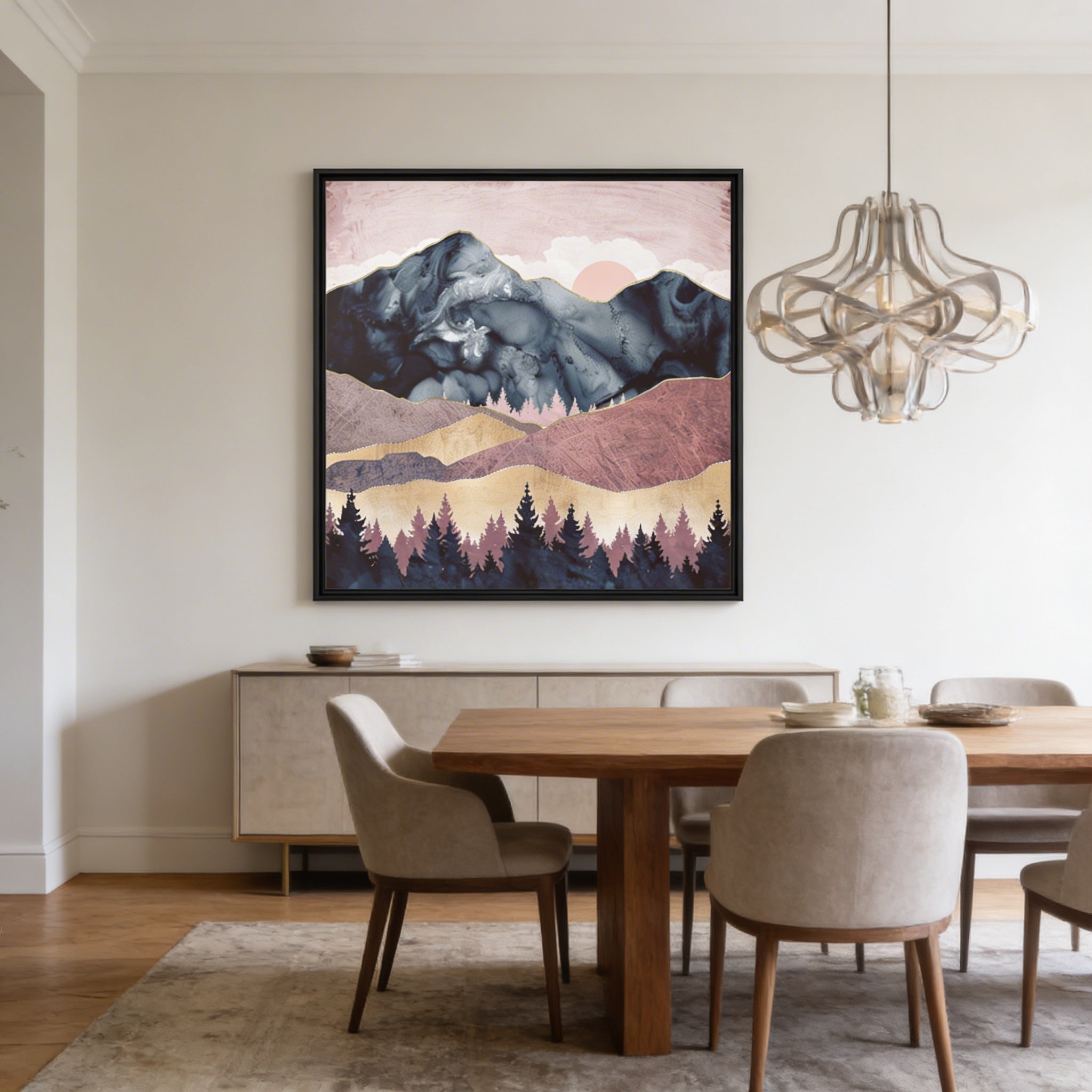 Mauve Vista - Matte Canvas, Framed (Multi-color)