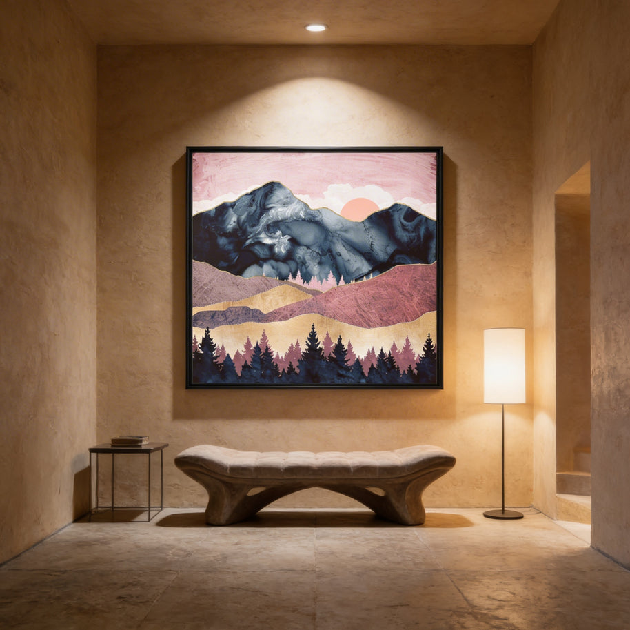 Mauve Vista - Matte Canvas, Framed (Multi-color)