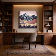 Mauve Vista - Matte Canvas, Framed (Multi-color)