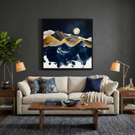 Midnight Winter - Matte Canvas, Framed (Multi-color)