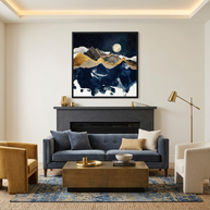 Midnight Winter - Matte Canvas, Framed (Multi-color)
