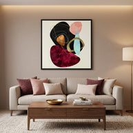 Abstract Pebbles II - Matte Canvas, Framed (Multi-color)