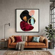 Abstract Pebbles II - Matte Canvas, Framed (Multi-color)