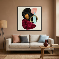 Abstract Pebbles II - Matte Canvas, Framed (Multi-color)